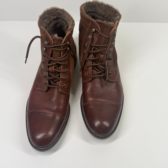 Johnston & Murphy Connelly Cap Toe Lace Up Brown Leather Winter Boot Size 9 main image 4